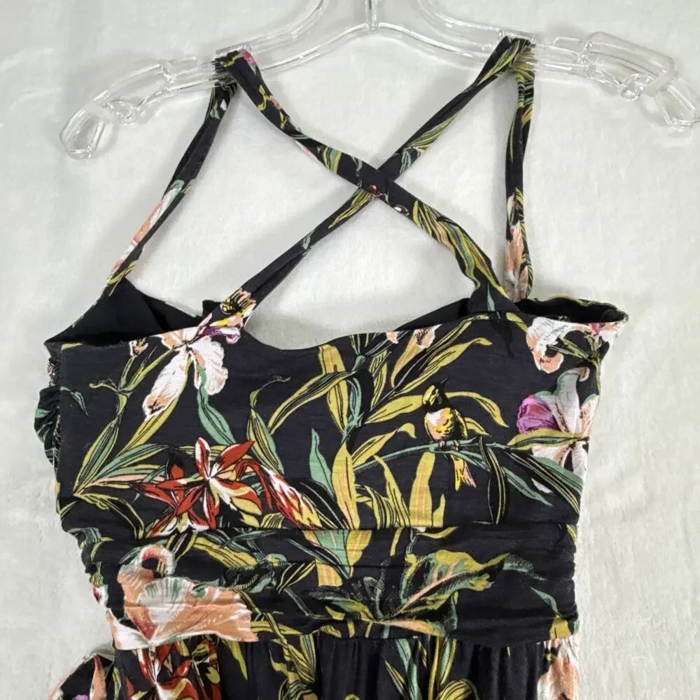 Maeve Anthropologie Gabriela Ruffled Wrap Maxi Dress Floral Print Dress Small - Picture 13 of 16